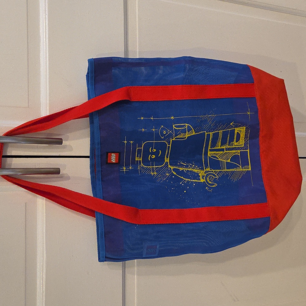 LEGO Blue and Red Graphic Tote  Bag